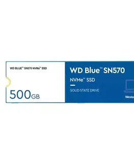 Pevné disky WD Blue SN570 SSD 500GB NVMe M.2 2280 WDS500G3B0C