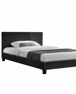 Postele Manželská posteľ, čierna, 160x200, NADIRA