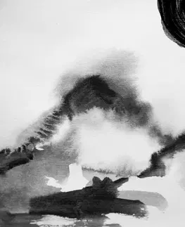 Samolepiace tapety Samolepiaca tapeta čiernobiela japonská maľba