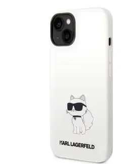 Puzdrá na mobilné telefóny Zadný kryt Karl Lagerfeld Liquid Silicone Choupette NFT pre Apple iPhone 14 Plus, biela 57983112400