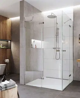 Sprchovacie kúty MEREO - Sprchový kút, Novea, obdĺžnik, 110x90 cm, chróm ALU, sklo Číre CK10515ZVR