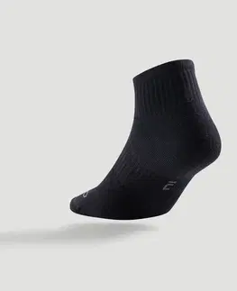 bedminton Športové ponožky RS500 stredne vysoké čierne 3 páry