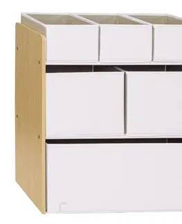 Boxy na hračky 3 SPROUTS - Organizér na hračky Recycled Solid Cream
