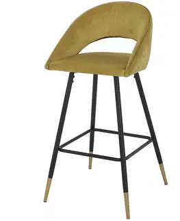 Barové stoličky Barová stolička America Golden/Black 80176d