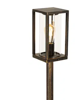 Vonkajsie osvetlenie Vintage stojace vonkajšie svietidlo starožitné zlaté 100 cm IP44 - Charlois
