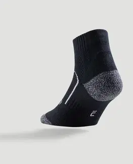 bedminton Športové ponožky RS500 stredne vysoké čierno-biele 3 páry