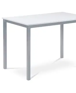 Bývanie a doplnky Minimalistický jedálenský stôl, sivo-biela, 110 x 70 x 75 cm