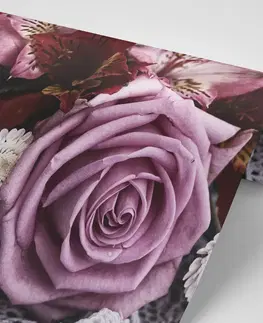 Samolepiace tapety Samolepiaca fototapeta kytica ruží v retro štýle
