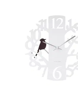 Hodiny Kyvadlové nástenné hodiny Woodpecker 5690WH Karlsson 40cm