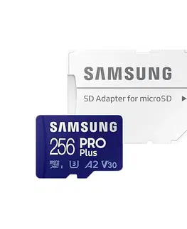 Pamäťové karty Samsung PRO Plus Micro SDXC 256 GB , SD adaptér