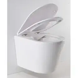 Záchody LaVilla WC misa závesná COMO kapotovaná rimless - set vrátane sedátka SLIM s automatickým sklápaním LA901-926472