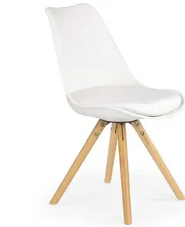 Čalúnené stoličky Stolička W147 biela