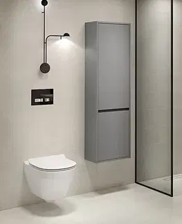 Kúpeľňa CERSANIT - SET 906 WC CREA CO OVAL VRÁTANE SLIM SEDÁTKA duraplastu Softclose / JEDNO TLAČIDLO S701-212