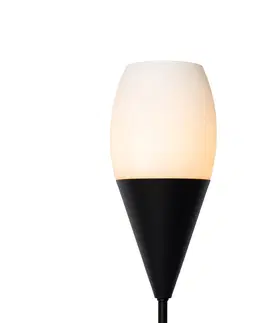 Stolove lampy Moderná stolná lampa čierna s opálovým sklom - Drop