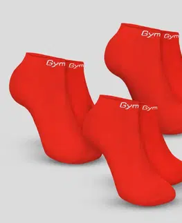 Spodné prádlo a plavky GymBeam Ponožky Ankle Socks 3Pack Hot Red  L/XLL/XL