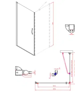 Sprchové dvere GELCO - One štvorcová sprchová zástena 1000x1000 mm L/P varianta GO4910GO3510