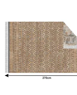 Koberce a koberčeky Obojstranný koberec, vzor/hnedá, 180x270, MADALA