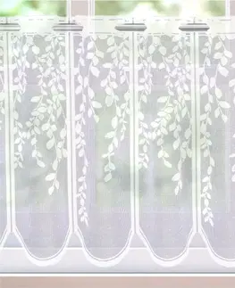 Záclony Záclona žakárová, Callisia vitrážka metráž, biela 45 cm