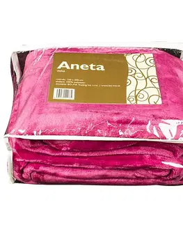 Jednofarebné deky Deka  150x200  Aneta   Ružová