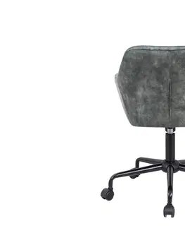 Kancelárske stoličky LuxD Dizajnová kancelárska stolička Kiara zelený zamat
