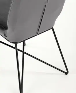 Jedálenské stoličky HALMAR K454 jedálenská stolička sivá / čierna