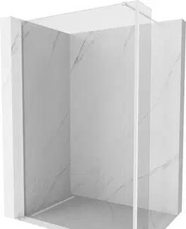 Sprchové dvere MEXEN/S - Kyoto Sprchová zástena WALK-IN 160 x 30 cm, transparent, biela 800-160-212-20-00-030