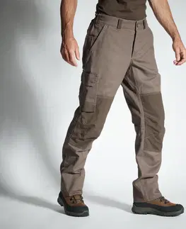 mikiny Odolné hrejivé nohavice 500 hnedé