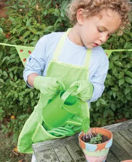 Hračky na záhradu Bigjigs Toys Záhradný set náradia v plátennej taške, zelená