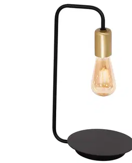Lampy  Stolná lampa BRENDA 1xE27/60W/230V čierna/zlatá 