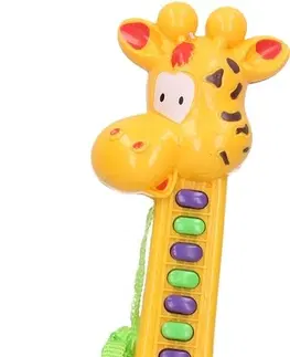 Hudobné hračky WIKY - Detské piano s efektami žirafa 31 cm