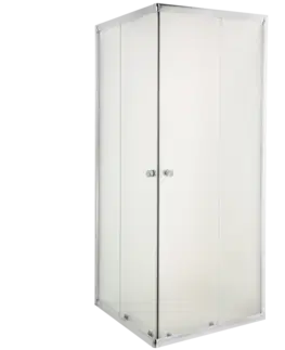 Sprchovacie kúty INVENA - Sprchovací kút štvorec PARLA, profil: chróm, sklo frosted 80x80 AK-48-181-O