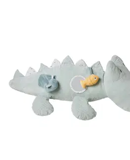 Plyšové hračky NATTOU - Hračka plyšová s 12 aktivitami krokodíl Romeo 90x25 cm Romeo, Jules & Sally