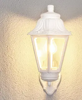 Vonkajšie nástenné svietidlá Fumagalli Vonkajšie LED svietidlo Bisso Anna E27 biela