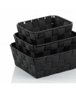 Úložné boxy Kela 3-dielna sada úložných košíkov Alvaro, čierna