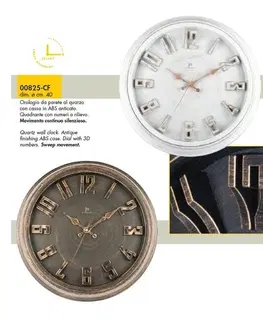 Hodiny Lowell 00825B Dizajnové nástěnné hodiny pr. 40 cm