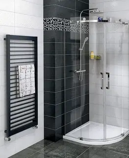 Sprchovacie kúty GELCO - DRAGON štvrťkruhová zástena 900x900 R550, 2dvere, číre sklo GD4490