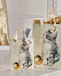Drobné dekorácie a doplnky 2 darčekové tašky "Mačka"