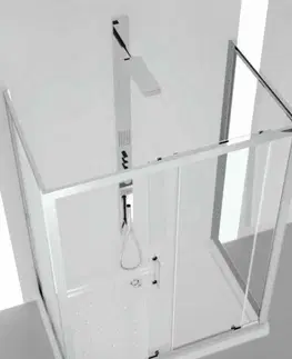Sprchovacie kúty HOPA - Sprchovací kút MAYA KOMBI - Farba rámu zásteny - Hliník leštený, Rozmer A - 150, Rozmer B - 80, Výplň - Číre bezpečnostné sklo - 6 mm BLMA106CC + BL402CC