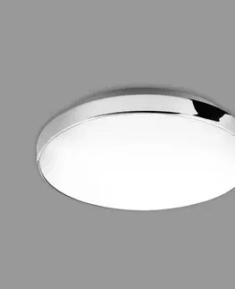 Stropné svietidlá Briloner LED stropné svietidlo Malbona, chrómový rám, Ø 28,5 cm