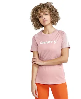 Dámske tričká Dámske tričko CRAFT CORE Unify Logo ružová - M