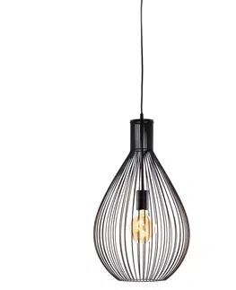 Zavesne lampy Moderne hanglamp zwart - Larry