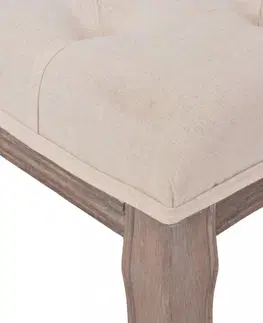 Lavice a stoličky Lavica ľan / drevo Dekorhome Sivá