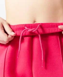 nohavice Dámske fleecové nohavice 500 ružové