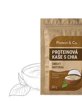 Kaše, müsli a cereálie Protein&co. Proteínová kaša s chia 80 g Zvoľ príchuť: Jahoda s bielou čokoládou