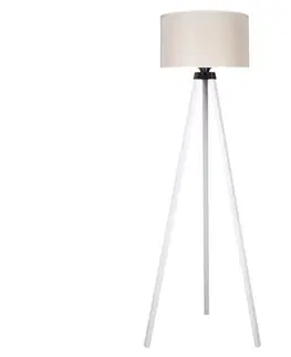 Lampy   - Stojacia lampa 1xE27/60W/230V krémová/biela 
