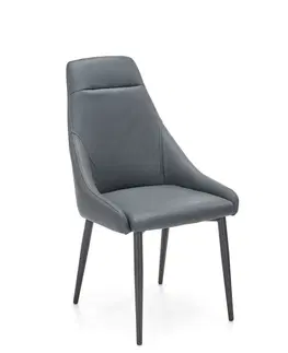 Jedálenské stoličky HALMAR K465 jedálenská stolička tmavosivá / čierna