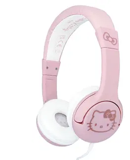 Slúchadlá Detské káblové slúchadlá OTL Technologies Hello Kitty Soft Pink & Rose Gold