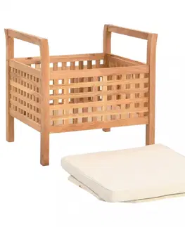 Lavice a stoličky Úložná lavice orechové drevo / látka Dekorhome 93 cm