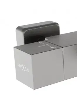 Kúpeľňové batérie MEXEN - Termostatická vaňová batéria Cube, grafit 77360-66