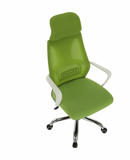 Kancelárske stoličky KONDELA Taxis kancelárske kreslo zelená / biela